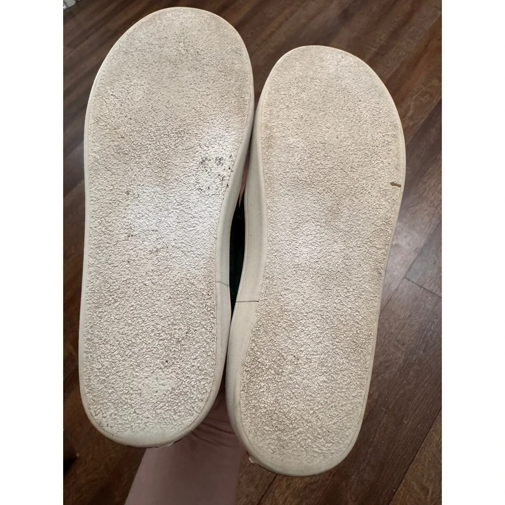 Kate Spade New York Green Suede Ruffle Slip On Sneakers Women's Size 6